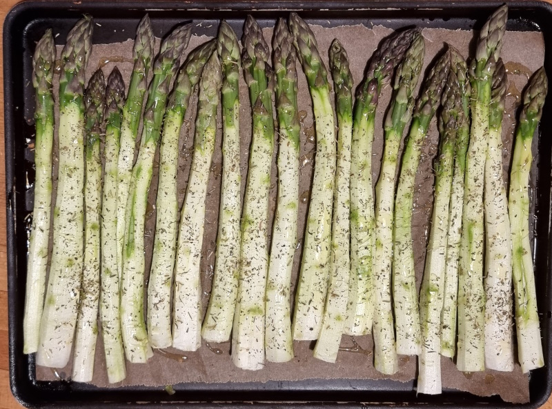 Asperges au four - Les Jardins du Paquis